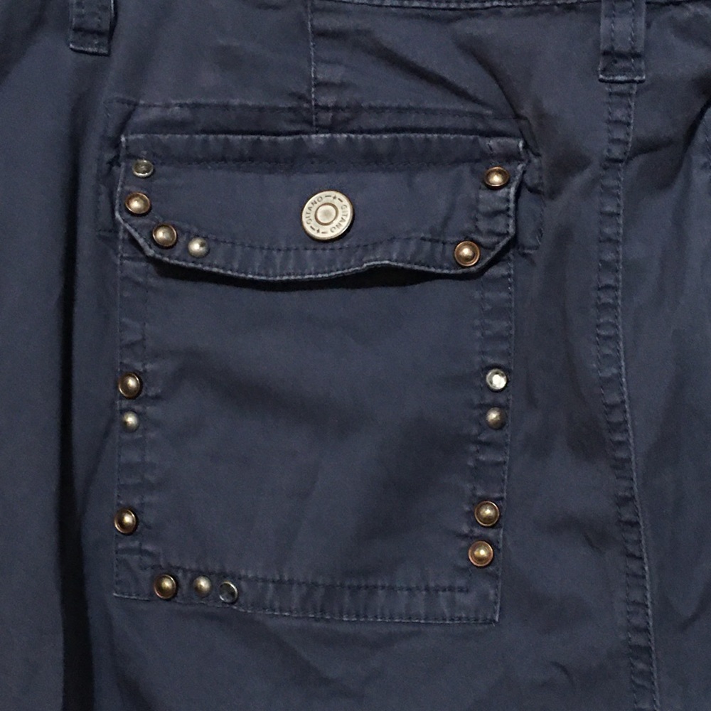 GITANO VINTAGE 90’s‎ EMBELLISHE Blue women’s CARGO PANTS 16W - Picture 11 of 11